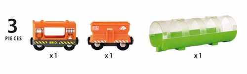 Brio - Cargo Train and Tunnel, 3 pieces Brio - Cargo Train and Tunnel, 3 pieces