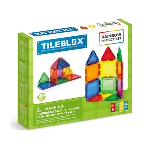 Magformers TILEBLOX - Rainbow 30pc Set