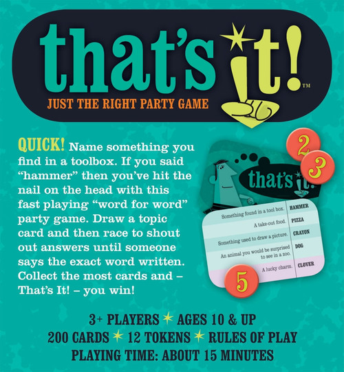 Gamewright - That's It! Party Game Gamewright - That's It! Party Game