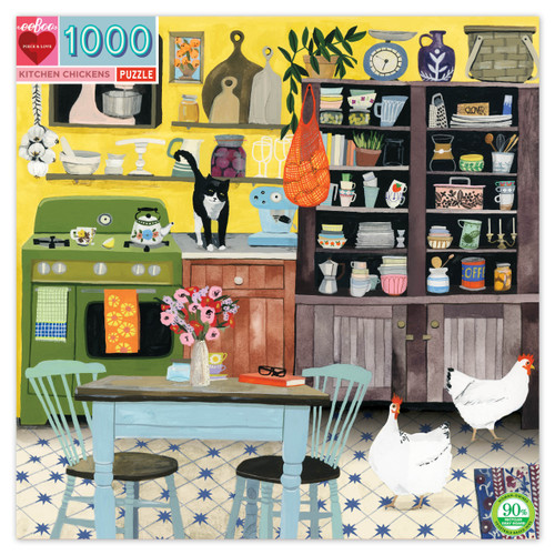 Eeboo 1000pc - Kitchen Chickens Puzzle