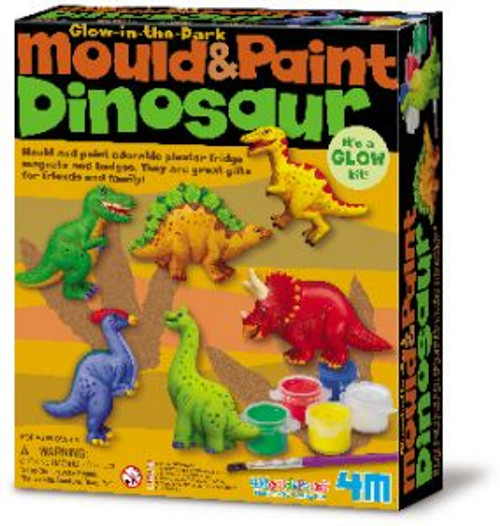 4M - Mould & Paint - Glow-in-the-Dark Dinosaurs