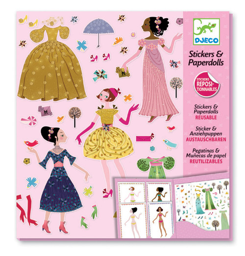 Djeco Dresses Through Seasons Stickers and Paper Dolls