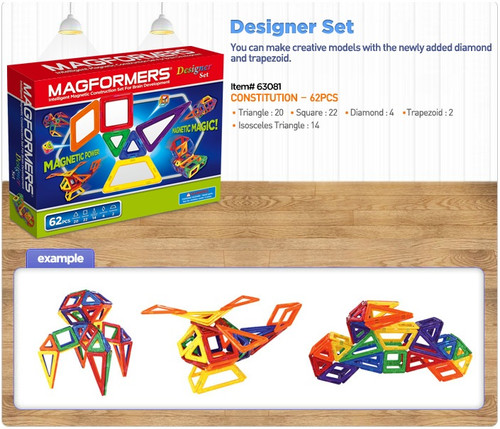 Magformers Designer Set - 62 pieces