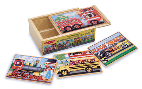 Melissa & Doug - Vehicles Puzzles In A Box