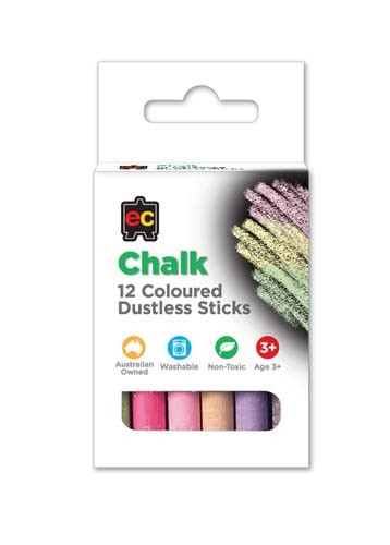 Educational Colours - Coloured Chalk (12 pack)