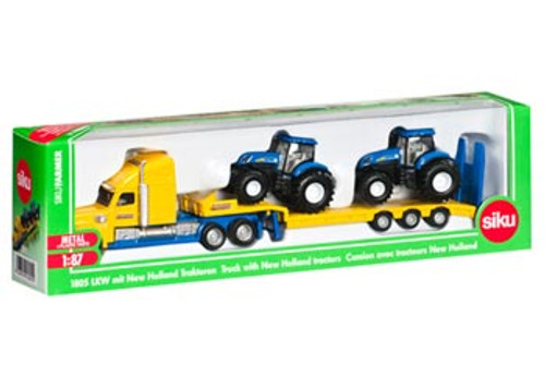 Siku - 1805 - Truck with 2 New Holland Tractors 1:87 scale