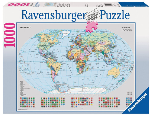 Ravensburger 1000pc - Political World Map Puzzle