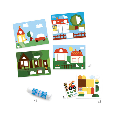 Djeco - Hide and Seek Folding & Stickers Set Djeco - Hide and Seek Folding & Stickers Set