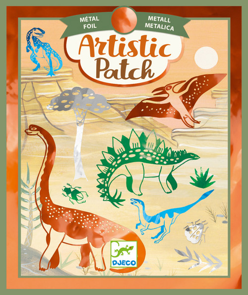 Djeco -  Artistic Patch Metal Dinosaurs