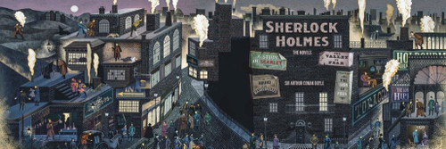 New York Puzzle Company 1000pc Panoramic - Sherlock Holmes Puzzle