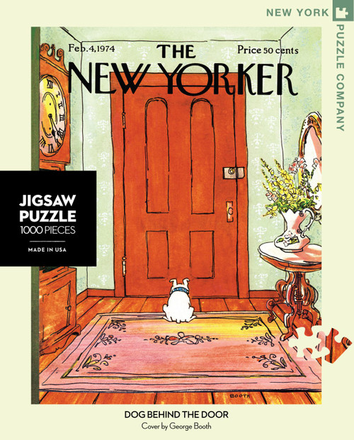 New York Puzzle Company 1000pc - Dog Behind The Door Puzzle