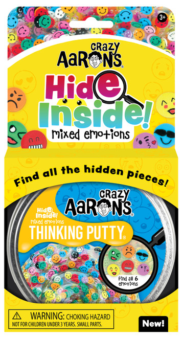 Crazy Aaron's HIDE INSIDE Thinking Putty - Mixed Emotions 4" Tin