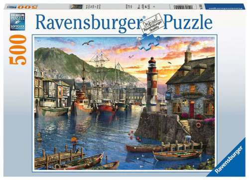 Ravensburger 500pc - Sunrise At The Port Puzzle