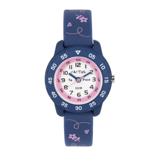 Cactus Junior - Time Teacher Watch - Blue/Pink Flowers Cactus Junior - Time Teacher Watch - Blue/Pink Flowers