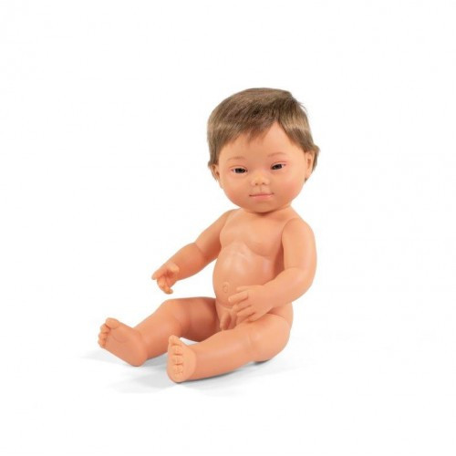Miniland Doll 38cm - Caucasian Boy with Down Syndrome Baby Doll