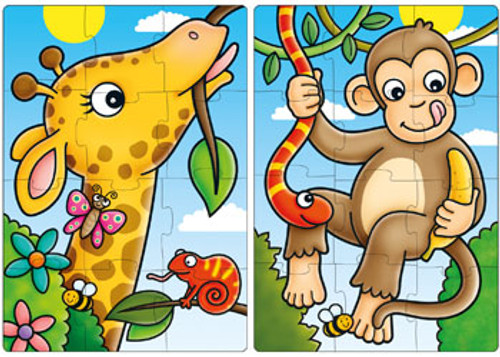Orchard Toys - First Jungle Friends 2 x 12pc puzzles Orchard Toys - First Jungle Friends 2 x 12pc puzzles