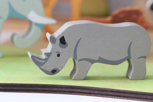 Tender Leaf Toys - Rhino Wooden Animal