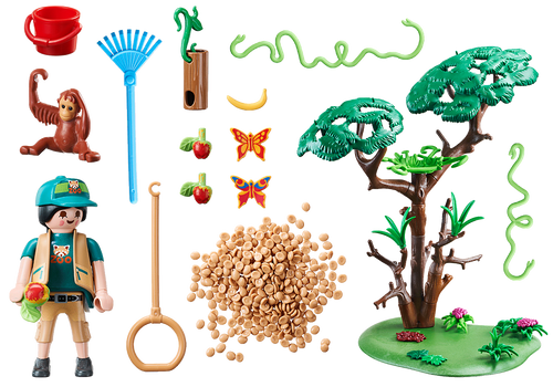 Playmobil Family Fun - Orangutans with Tree | 70345 | Discount Toy Co.