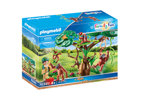 Playmobil Family Fun - Orangutans with Tree | 70345 | Discount Toy Co.