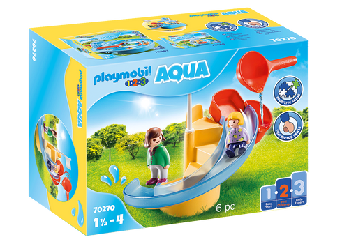 Playmobil 1.2.3 AQUA - Water Slide | 70270 | Discount Toy Co.