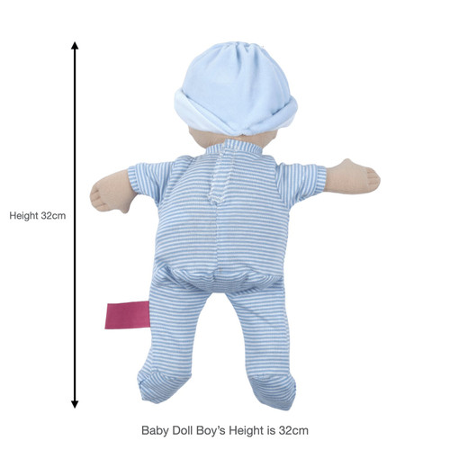 Bonikka - Blue Cherub Baby Boy Soft Doll