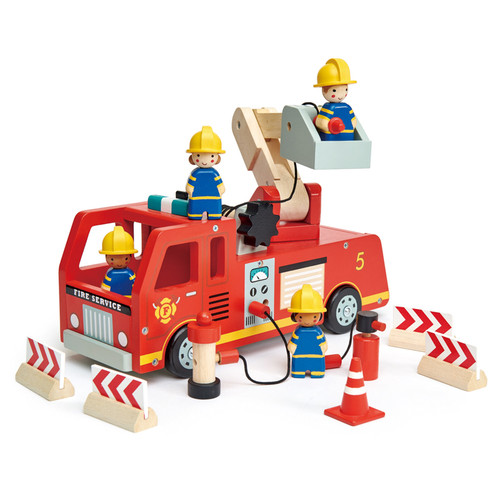 Tender Leaf Toys -  Wooden Fire Engine