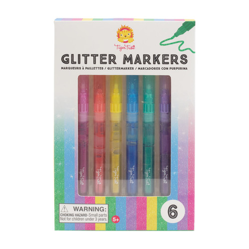 Tiger Tribe - Glitter Markers 6pk