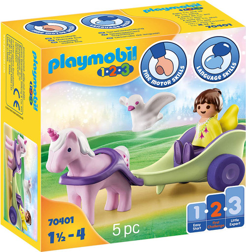 Playmobil 1.2.3 - Unicorn Carriage with Fairy | 70401