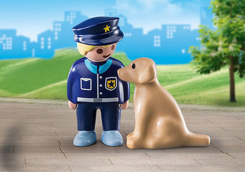 Playmobil 1.2.3 - Police Officer with Dog | 70408 Playmobil 1.2.3 - Police Officer with Dog | 70408