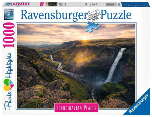 Ravensburger 1000pc - Haifoss Waterfall, Iceland Puzzle