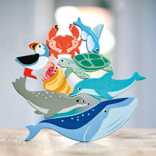Tender Leaf Toys - Coastal Animals with Display Shelf Tender Leaf Toys - Coastal Animals with Display Shelf