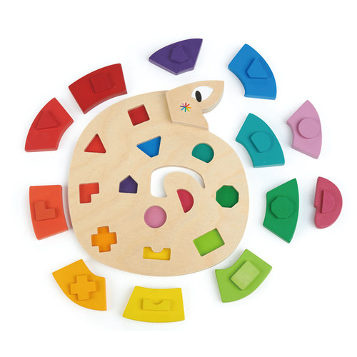Tender Leaf Toys - Colour Me Happy Wooden Worm Puzzle