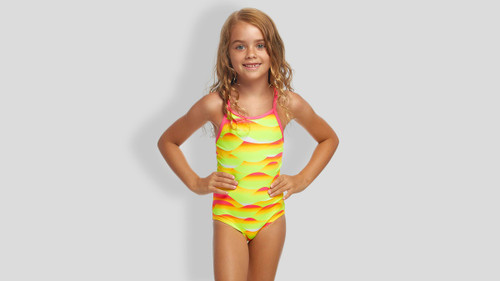 Funkita - Toddler Girls One Piece Swimmers - Custard Tart Funkita - Toddler Girls One Piece Swimmers - Custard Tart