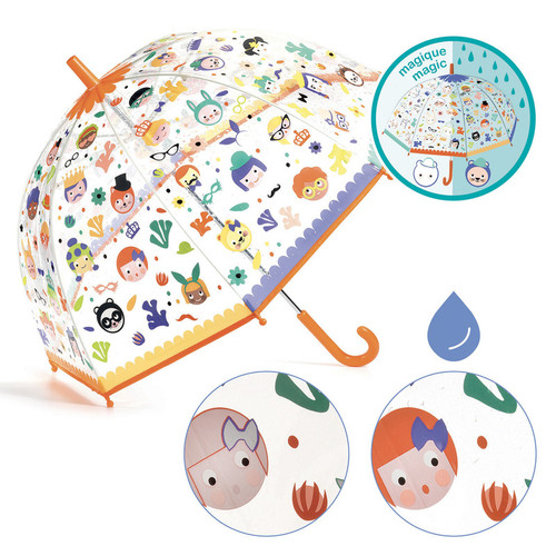 Djeco - Faces Colour Change PVC Child Umbrella Djeco - Faces Colour Change PVC Child Umbrella