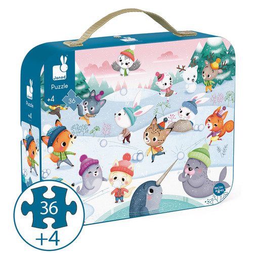 Janod - Snow Party Puzzle 36pc