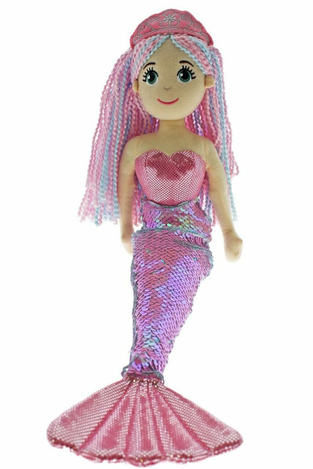 Cotton Candy - 45cm CANDY Pink & Blue Flip Sequined Tail Mermaid