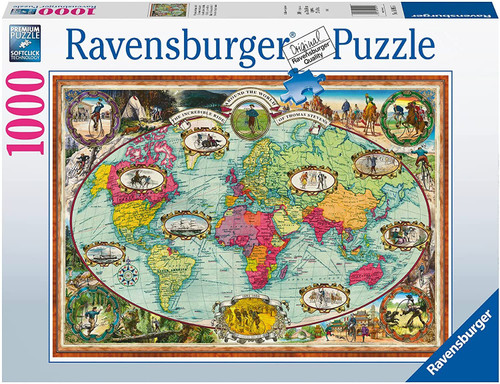 Ravensburger 1000pc - Around The world by Bike Puzzle