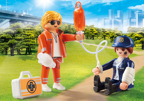 Playmobil City Life - DuoPack - Emergency Doctor & Police Officer | 70823