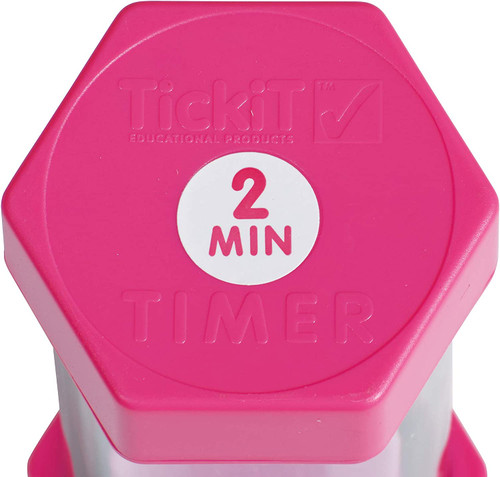 TickiT - Small Coloured Sand Timer 2 minute - Pink