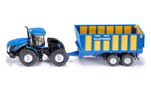 Siku - New Holland Knicklenker with Silage Trailer  - 1:50 Scale