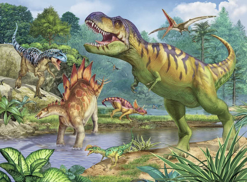 Ravensburger 100pc - World of Dinosaurs Puzzle + Colouring Booklet Ravensburger 100pc - World of Dinosaurs Puzzle + Colouring Booklet