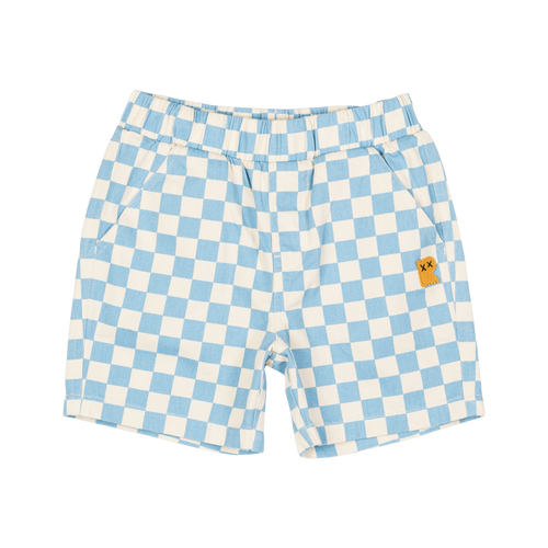 Rock Your Baby - Blue Check Starter Shorts