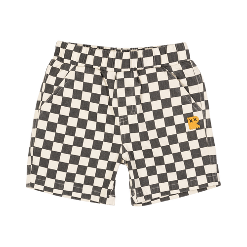Rock Your Baby - Charcoal Check Starter Shorts