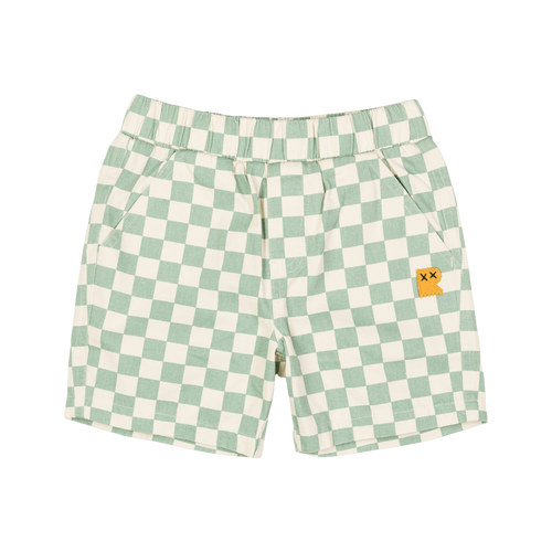Rock Your Baby - Green Check Starter Shorts