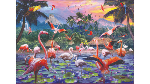 Ravensburger 1000pc Pink Flamingos Puzzle Ravensburger 1000pc Pink Flamingos Puzzle