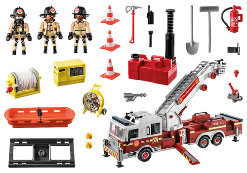 Playmobil City Action - Fire Engine with Tower Ladder 70935 **Damaged Packaging**