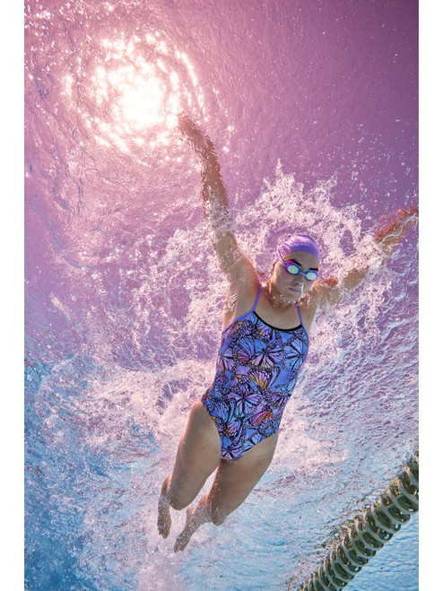 Amanzi - Girls Proback One Piece Swimmers - Flutter Amanzi - Girls Proback One Piece Swimmers - Flutter