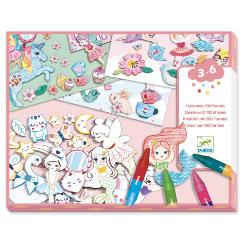 Djeco - A World to Create with Shapes - Pink