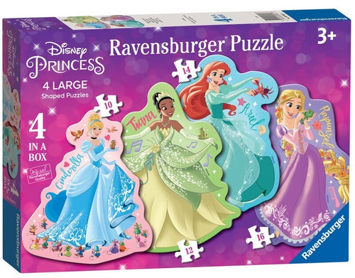 Ravensburger - Disney Princesses 4 Shaped Puzzles in a Box