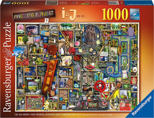 Ravensburger 1000pc - Awesome Alphabet I & J Puzzle by Colin Thompson